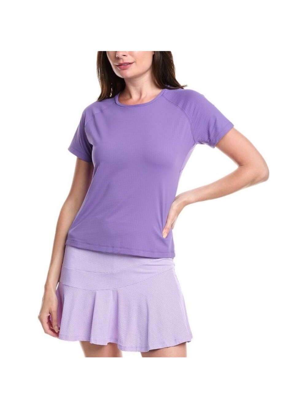 IBKUL Women’s Lavender Short-Sleeve Performance Tee